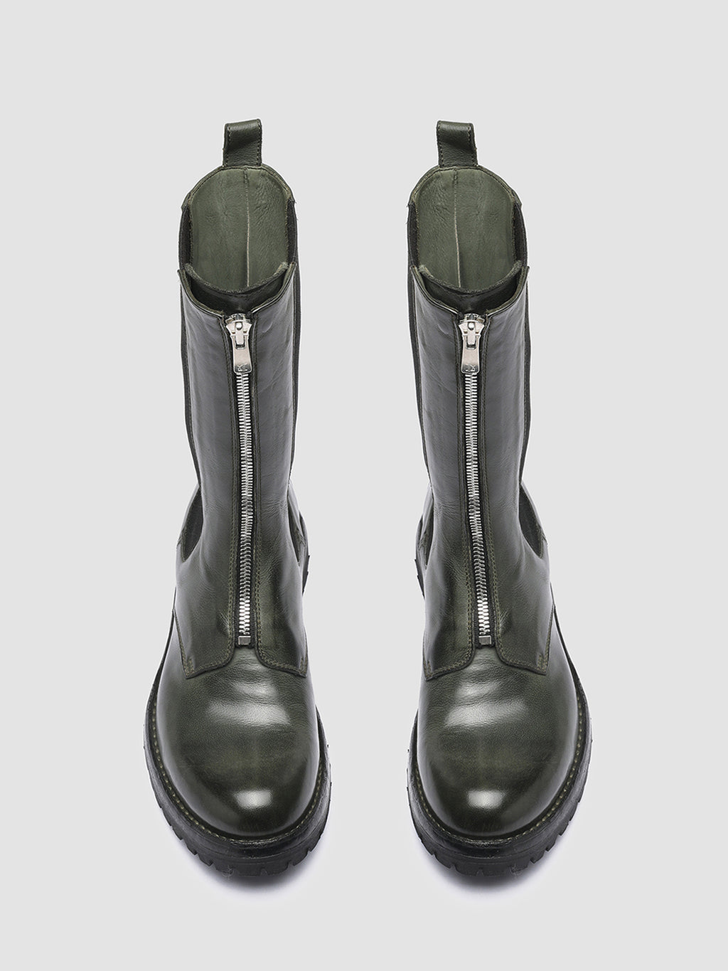 LORAINE 005 Bosco - Green Leather Chelsea Boots Women Officine Creative - 2