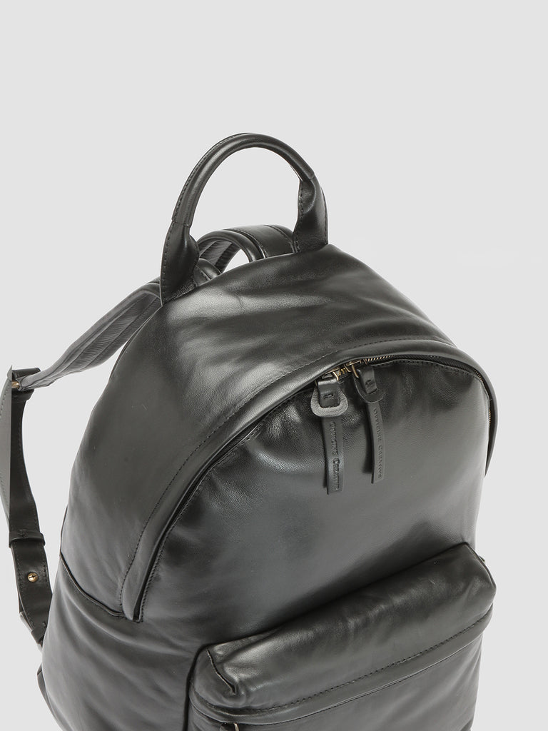 MINI PACK  Nero - Black Nappa Leather Backpack Officine Creative - 2