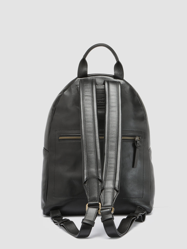 MINI PACK  Nero - Black Nappa Leather Backpack Officine Creative - 4