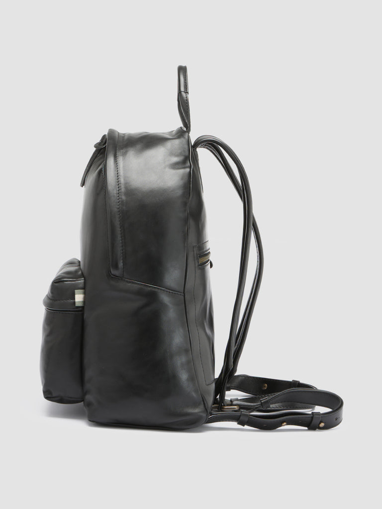MINI PACK  Nero - Black Nappa Leather Backpack Officine Creative - 3