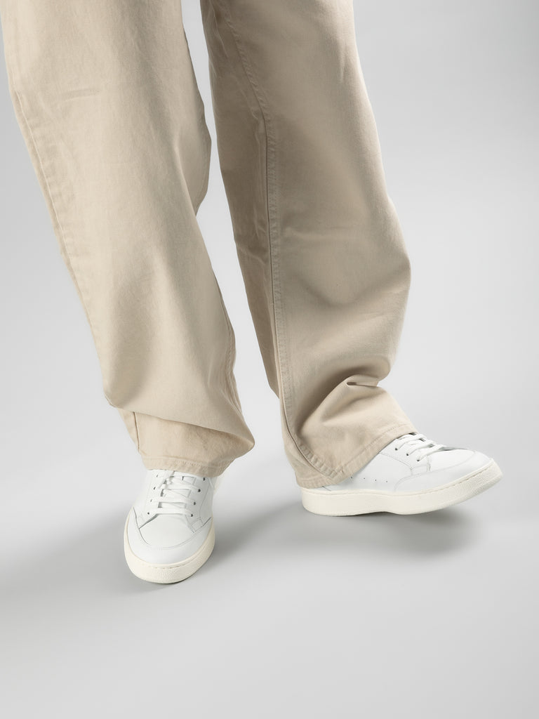 MOWER 007 Bianco/Propolis - White Leather Sneakers Men Officine Creative - 7