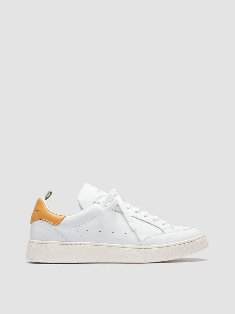 MOWER 007 Bianco/Propolis - White Leather Sneakers