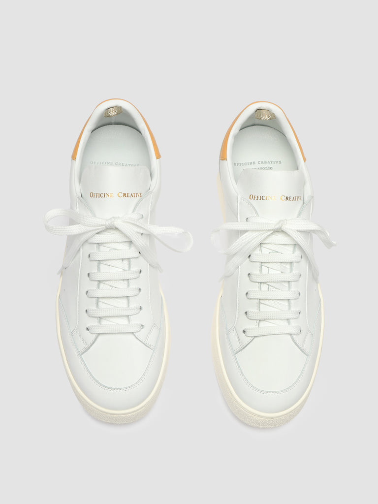 MOWER 007 Bianco/Propolis - White Leather Sneakers