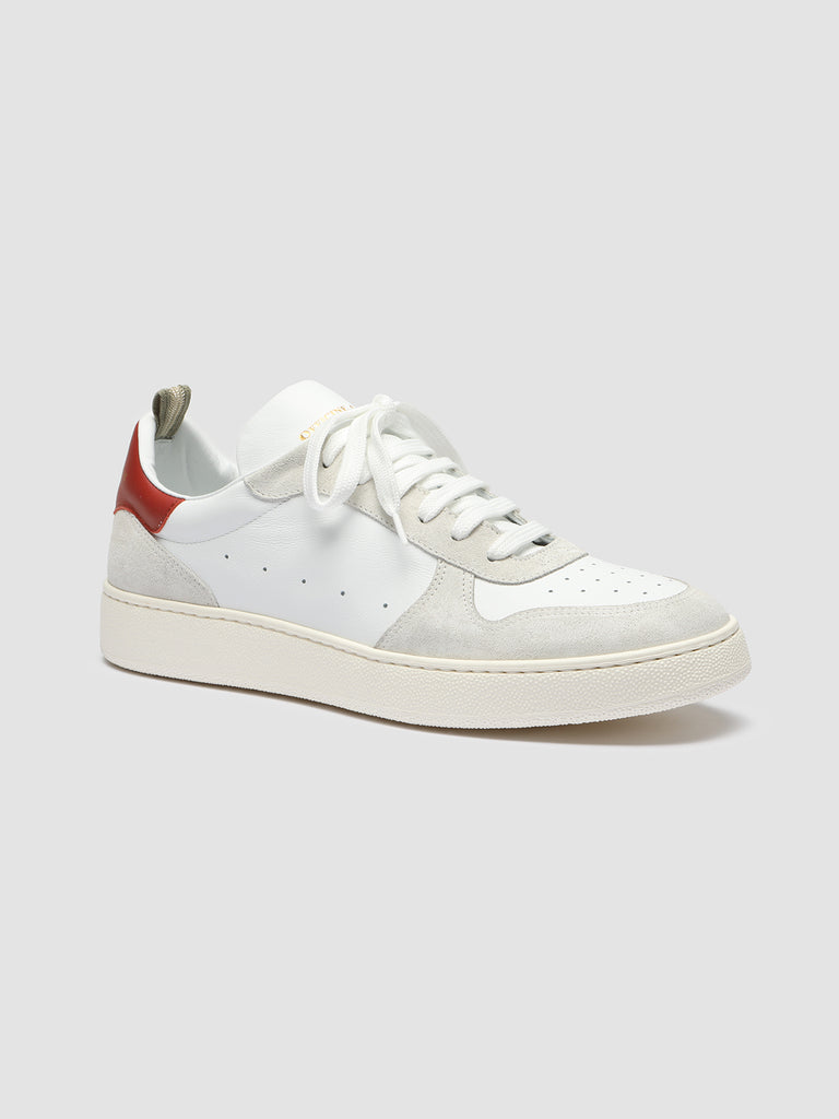 MOWER 008 Bianco/Bianco/Mesa - White Leather and Suede Sneakers Men Officine Creative - 3