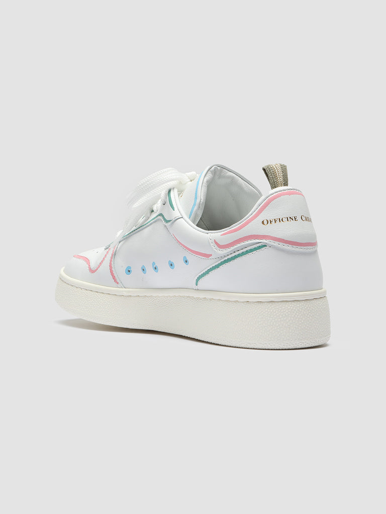 MOWER 110 Profile Pastel - White Leather Sneakers Women Officine Creative - 4