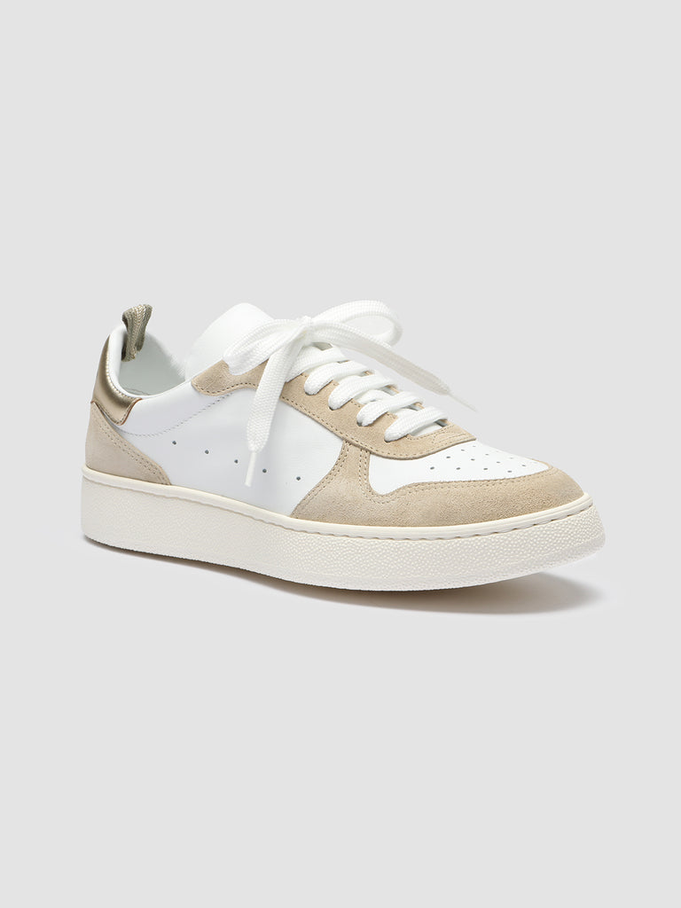 MOWER 110 Biscot/Bianco/Platino - White Leather and Suede Sneakers Women Officine Creative - 3
