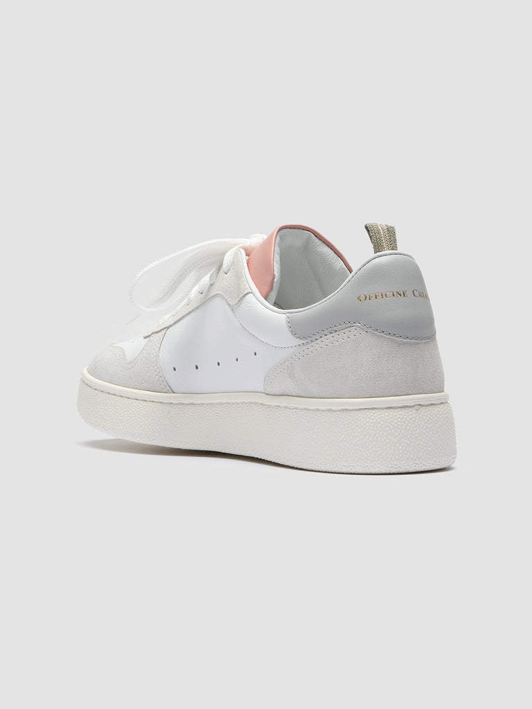 MOWER 110 Bianco/Breast/Glacier - White Leather and Suede Sneakers Women Officine Creative - 4