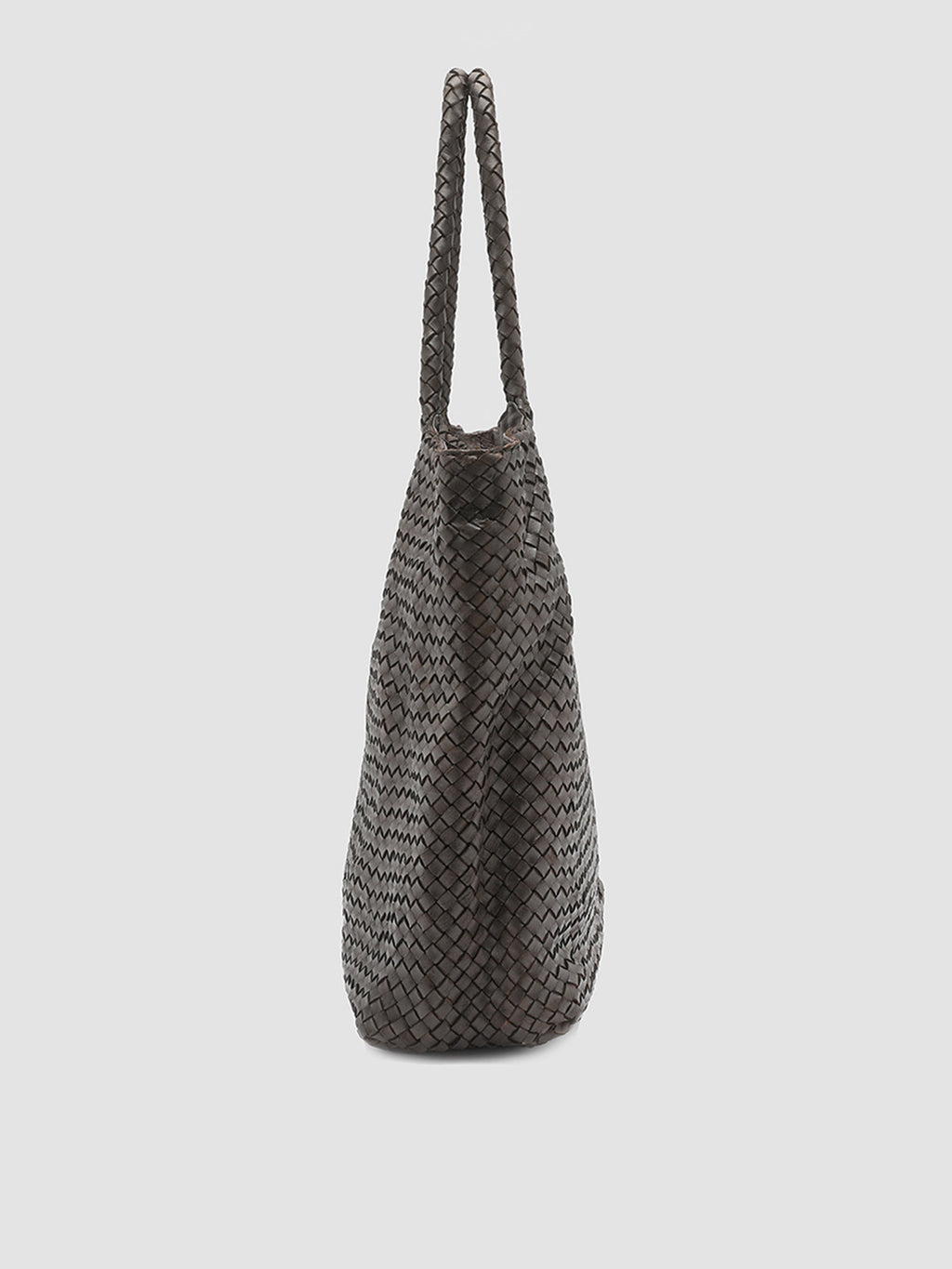 OC CLASS 35 Woven Testa di Moro - Brown Leather Tote Bag Officine Creative - 5