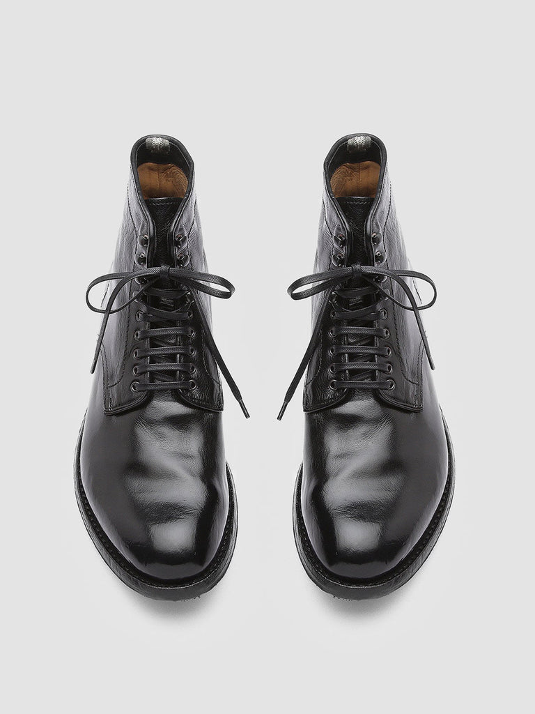 ANATOMIA 013 Nero - Black Leather Ankle Boots Men Officine Creative - 2