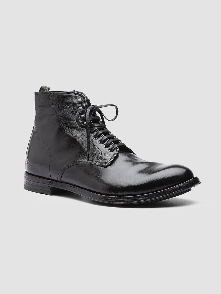 ANATOMIA 013 Nero - Black Leather Ankle Boots Men Officine Creative - 3