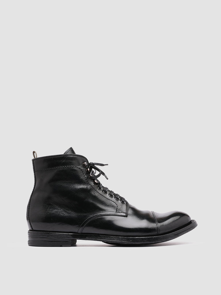 ANATOMIA 016 Nero - Black Leather Ankle Boots Men Officine Creative - 1