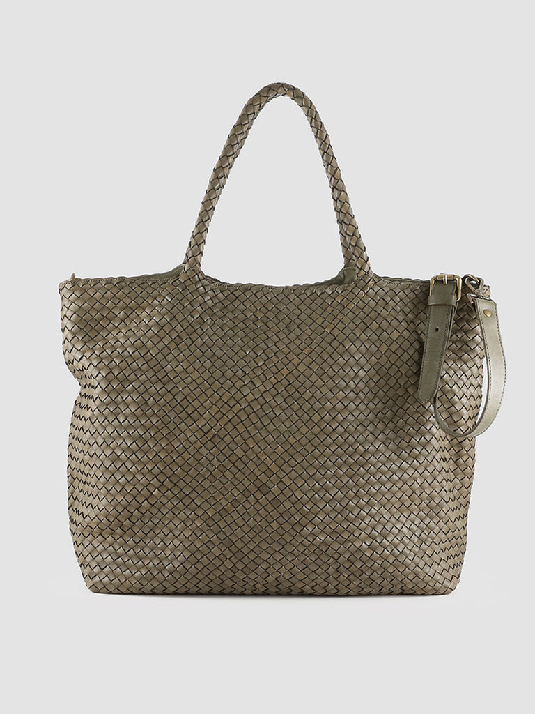 Officine Creative - OC Class 35 Dephts - Green Leather Tote Bag