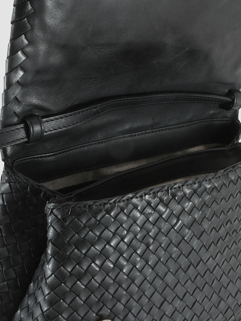 OC CLASS 46 Nero - Black Leather crossbody bag Officine Creative - 5