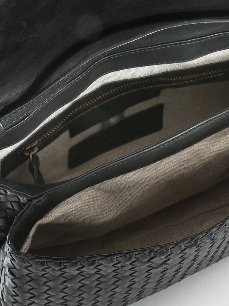 OC CLASS 46 Nero - Black Leather crossbody bag Officine Creative - 7