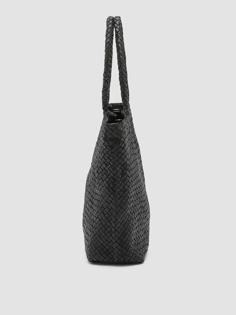 OC CLASS 511 Nero - Black Leather Tote Bag Officine Creative - 3