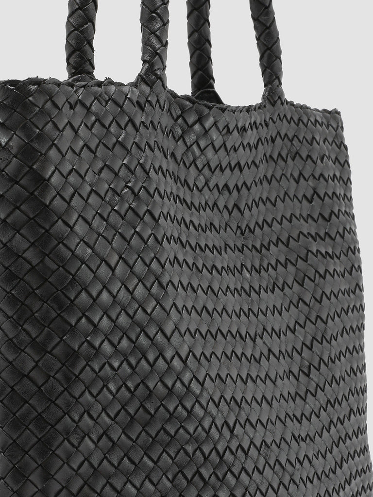 OC CLASS 511 Nero - Black Leather Tote Bag Officine Creative - 2