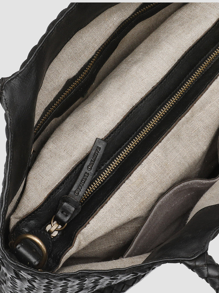 OC CLASS 511 Nero - Black Leather Tote Bag Officine Creative - 5