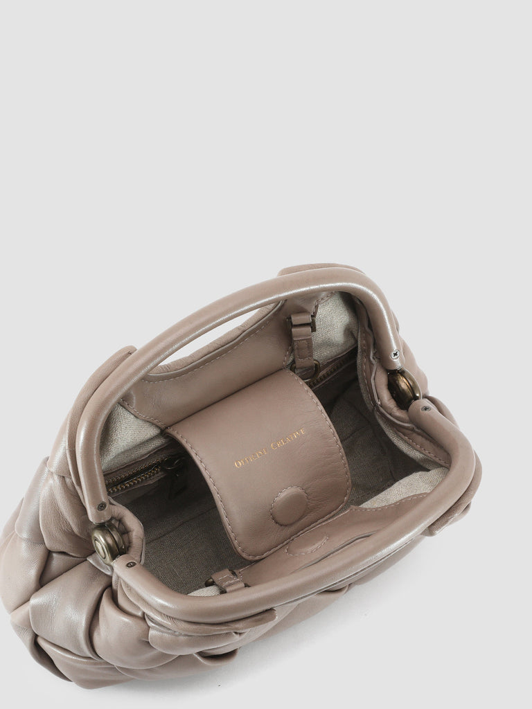 HELEN 12 Massive - Taupe Leather Clutch Bag
