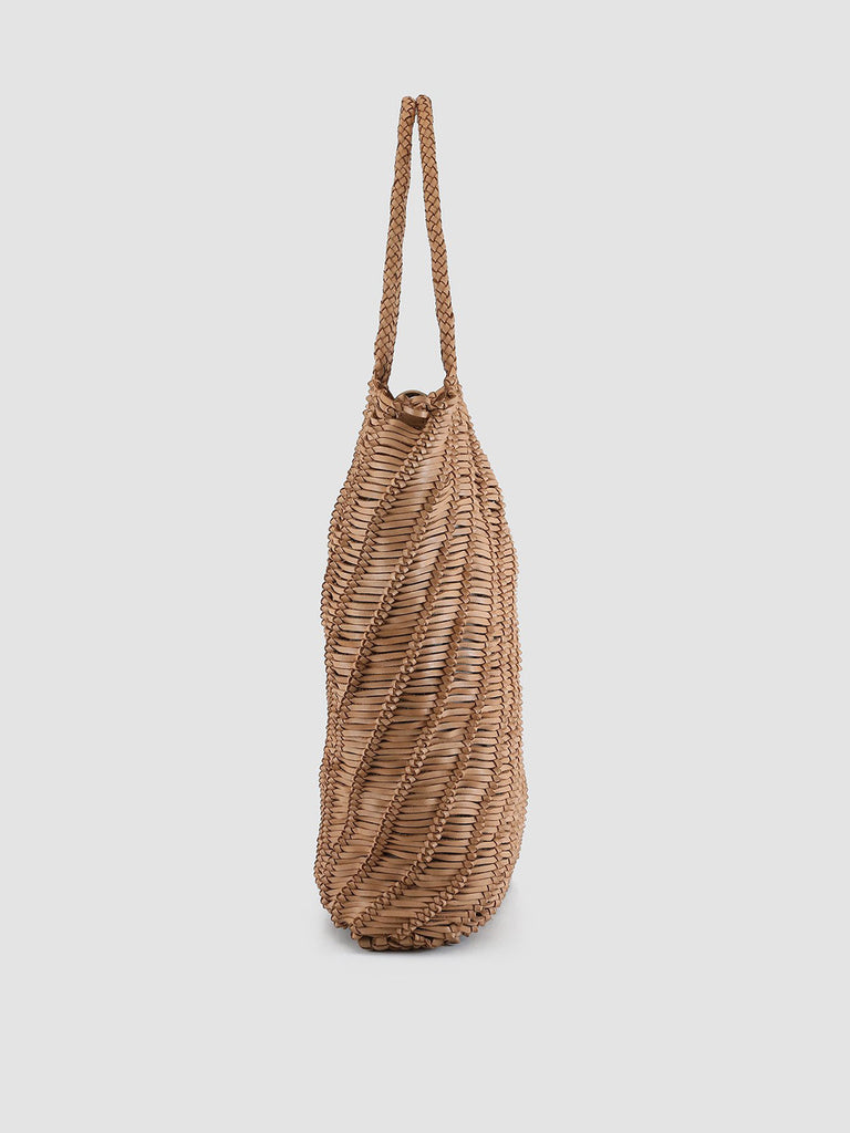 SUSAN 03 Spiral Legno - Brown Leather tote bag Officine Creative - 3