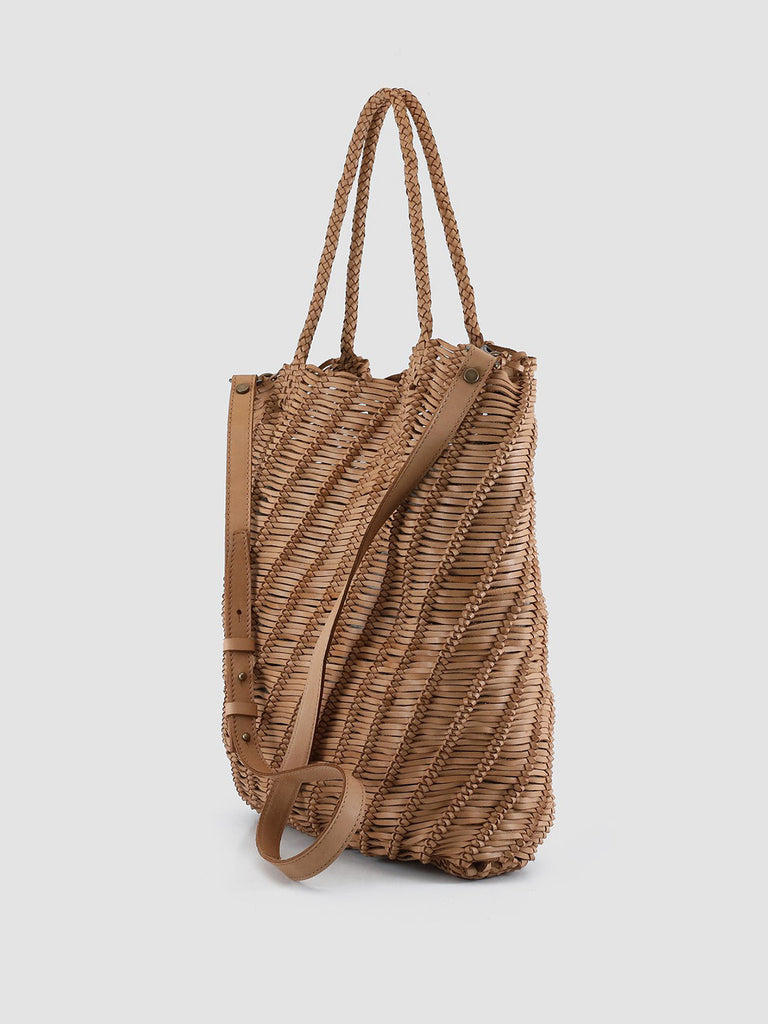 SUSAN 03 Spiral Legno - Brown Leather tote bag Officine Creative - 5