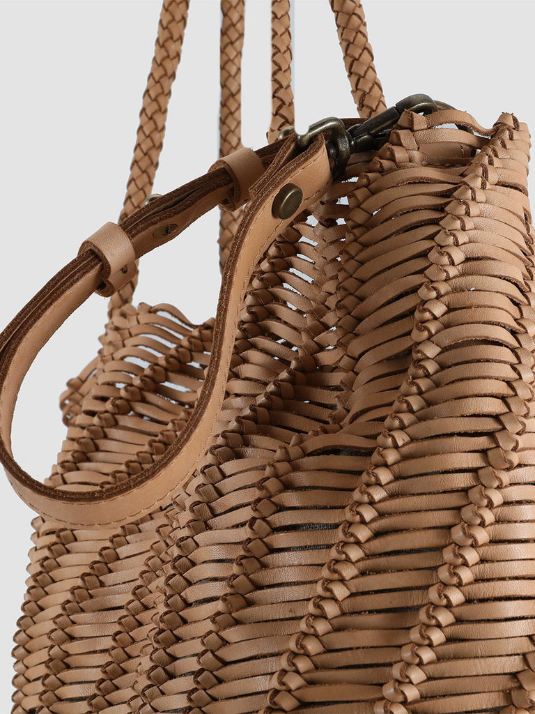 SUSAN 03 Spiral Legno - Brown Leather tote bag Officine Creative - 2