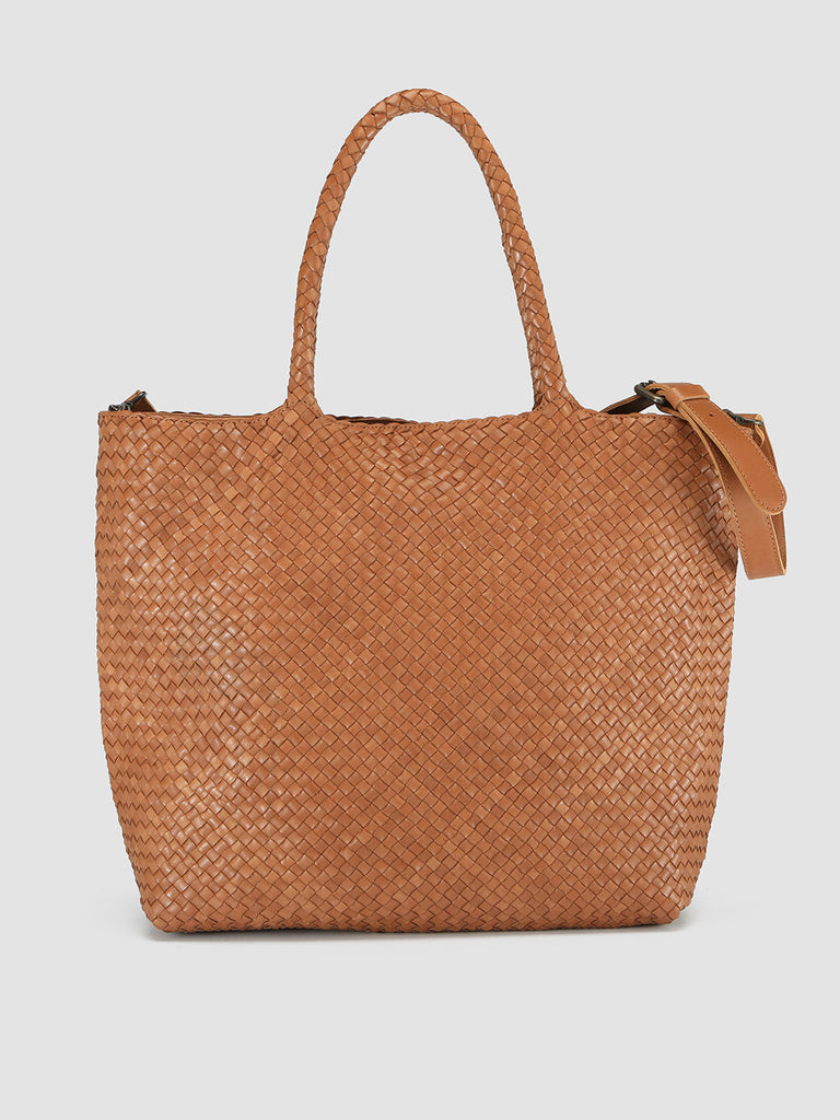 OC CLASS 35 Woven Rhum - Brown Leather Tote Bag Officine Creative - 4