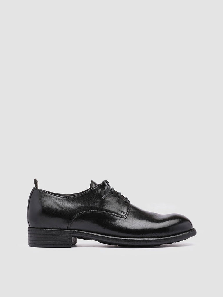 CALIXTE 001 Nero - Black Leather Derby Shoes