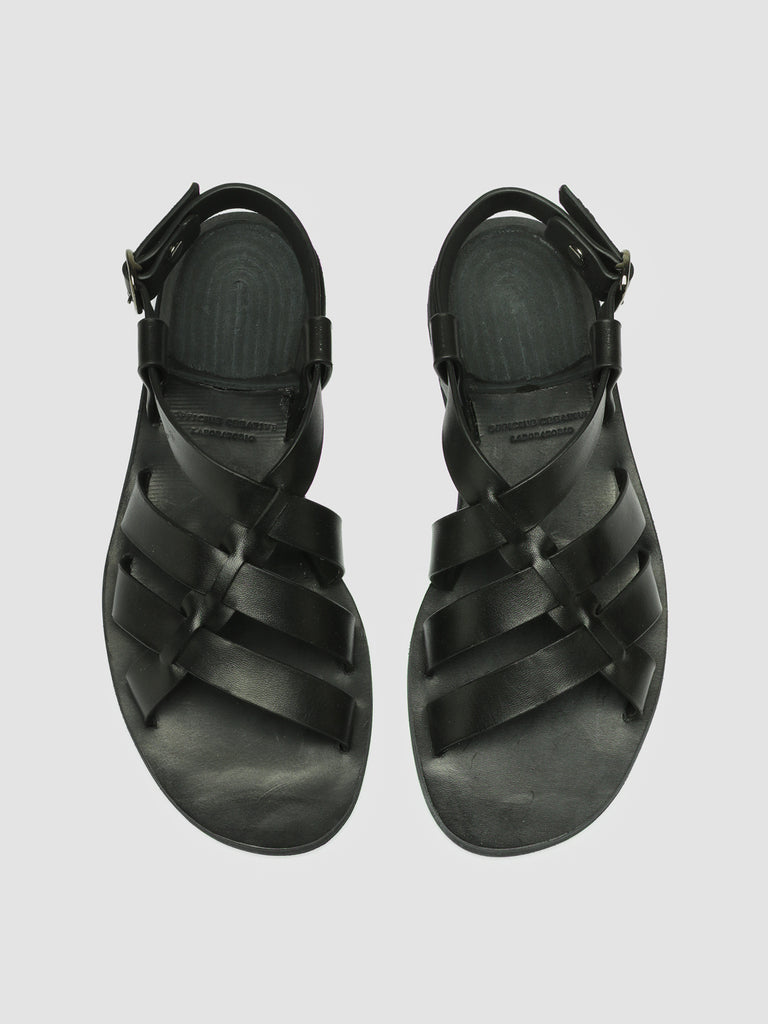 CONTRAIRE 100 - Black Nappa Leather Sandals