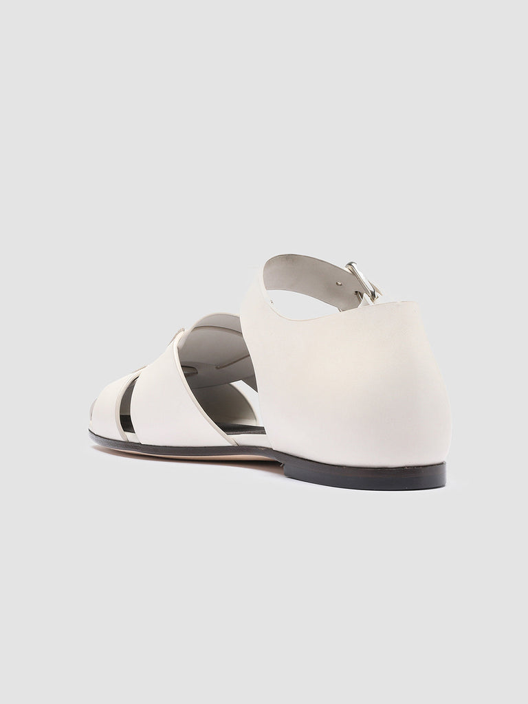 CUBA 003 Nebbia - White Leather sandals Women Officine Creative - 4
