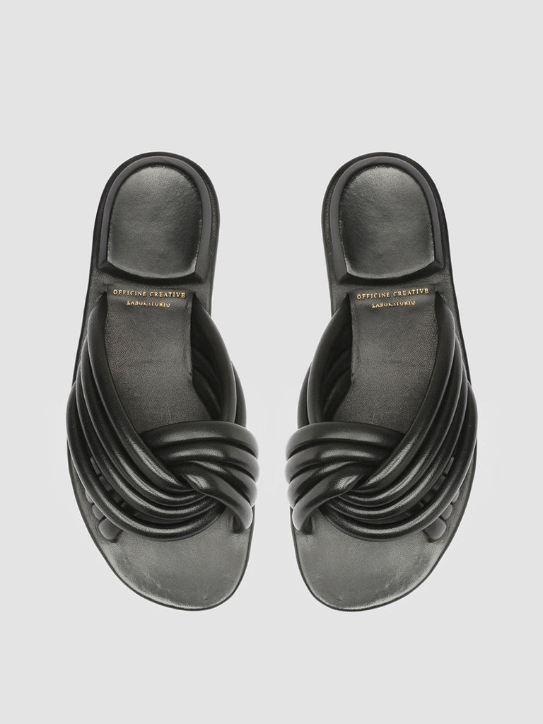 CYBILLE 004 Nero - Black Leather sandals