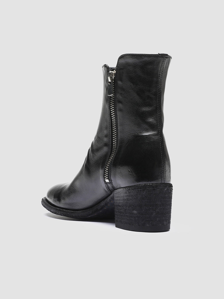 DENNER 103 Nero - Black Leather Ankle Boots Women Officine Creative - 4