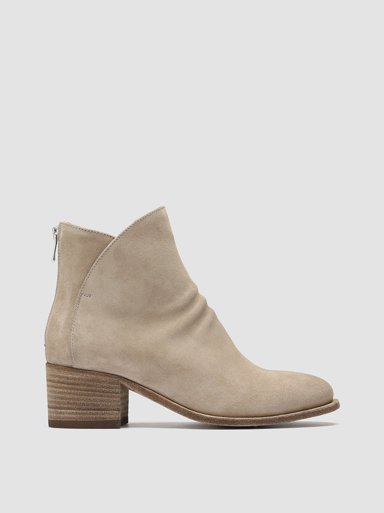 DENNER 110 Nude Spring - Ivory Suede Ankle Boots
