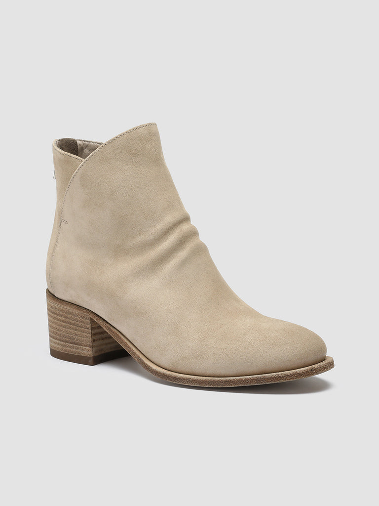 DENNER 110 Nude Spring - Ivory Suede Ankle Boots Women Officine Creative - 3