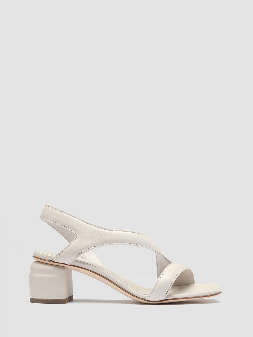 ELSIE 004 - White Nappa Leather Sandals - 0