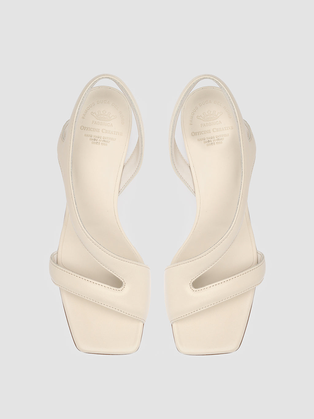 ELSIE 004 - White Nappa Leather Sandals - 1