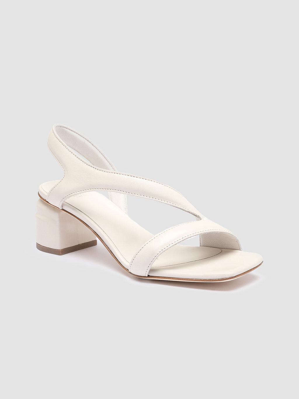 ELSIE 004 - White Nappa Leather Sandals - 2