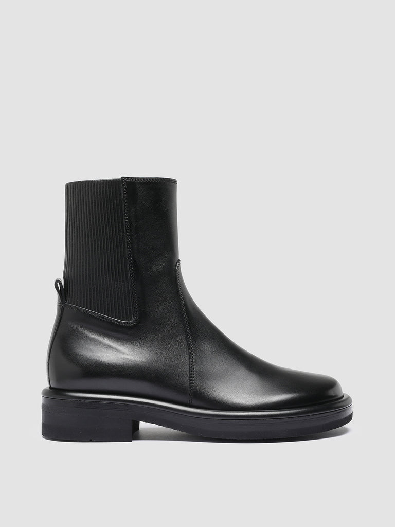 ERA 003 Buttero Nappa Nero - Black Leather Zip Boots Women Officine Creative - 1
