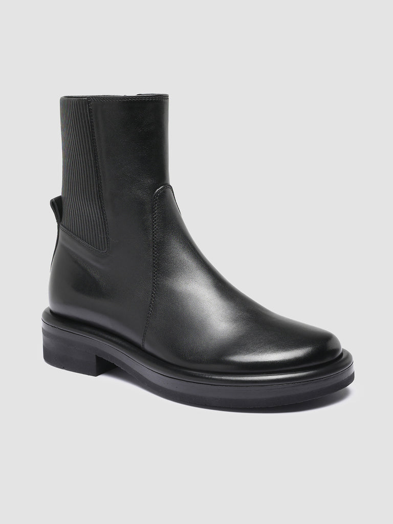ERA 003 Buttero Nappa Nero - Black Leather Zip Boots Women Officine Creative - 2