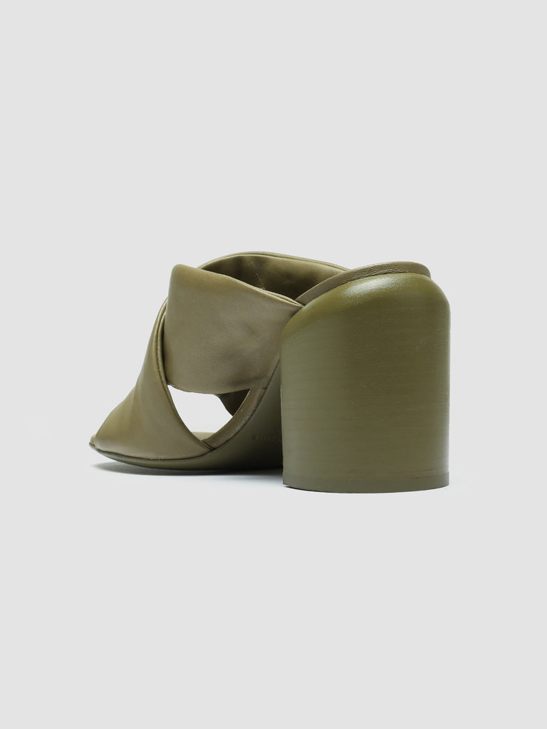ESTHER 014 Fir Green - Green Leather Sandals Women Officine Creative - 4