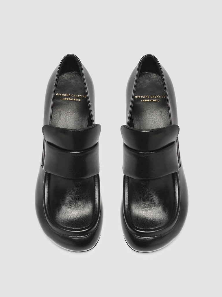 ETHEL 001 Nero - Black Leather Penny Loafers