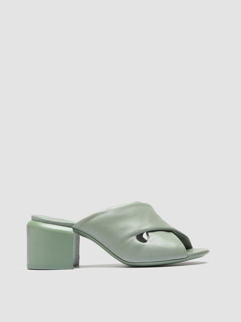 ETHEL 012 Jade - Green Leather Sandals