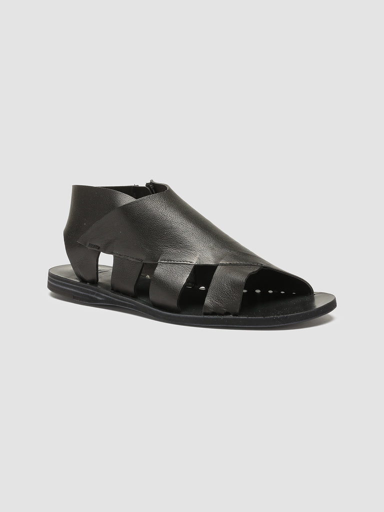 ITACA 044 Nero - Black Leather Sandals Women Officine Creative - 3