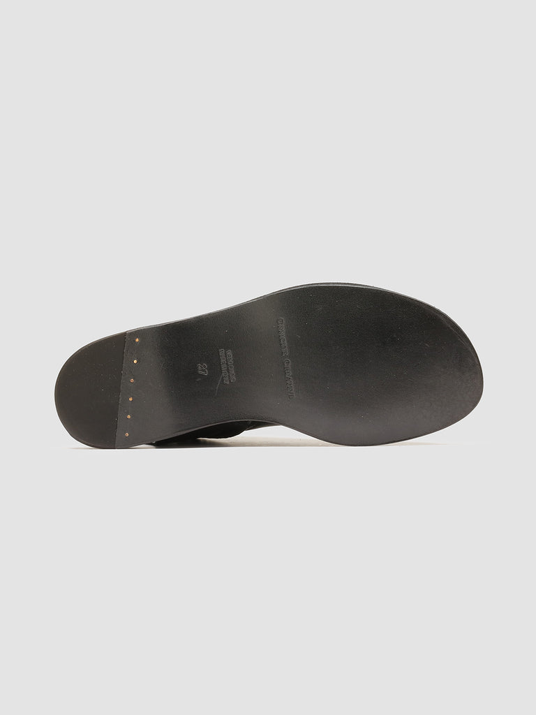 ITACA 044 Nero - Black Leather Sandals Women Officine Creative - 5