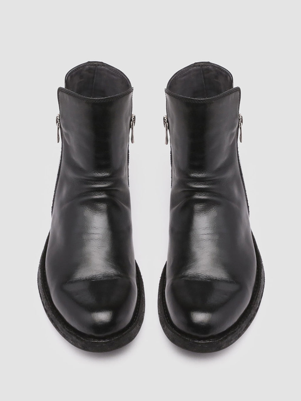 LEGRAND 200 Nero - Black Zipped Leather Booties Women Officine Creative - 2