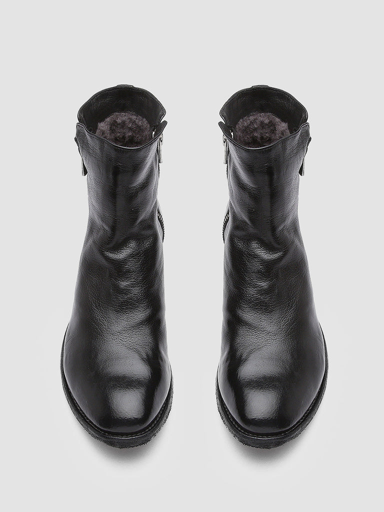 LEXIKON 097 Nero - Black Leather Booties