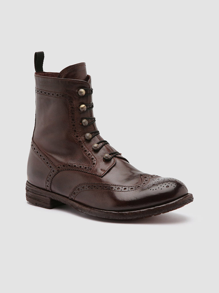 LEXIKON 131 Otto - Burgundy Leather Boots Women Officine Creative - 3