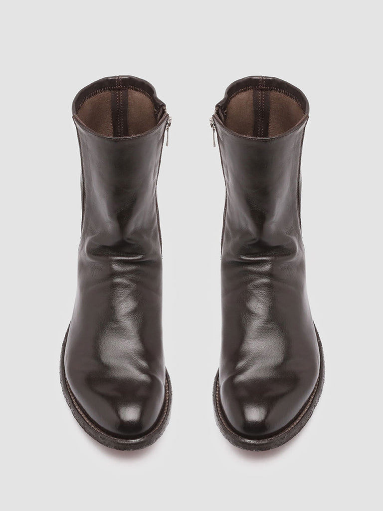 LEXIKON 135 Ebano - Brown Leather Booties