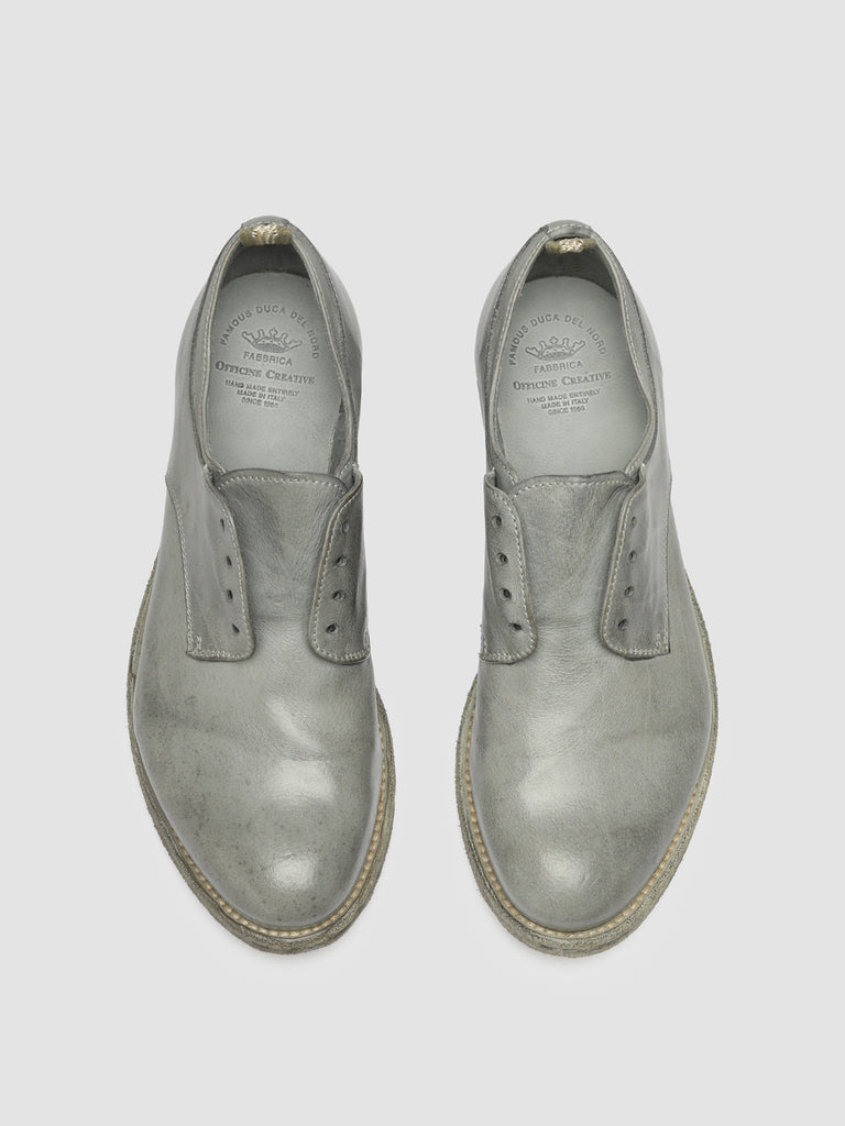 LEXIKON 501 Gigio Perla - Grey Leather Derby shoes