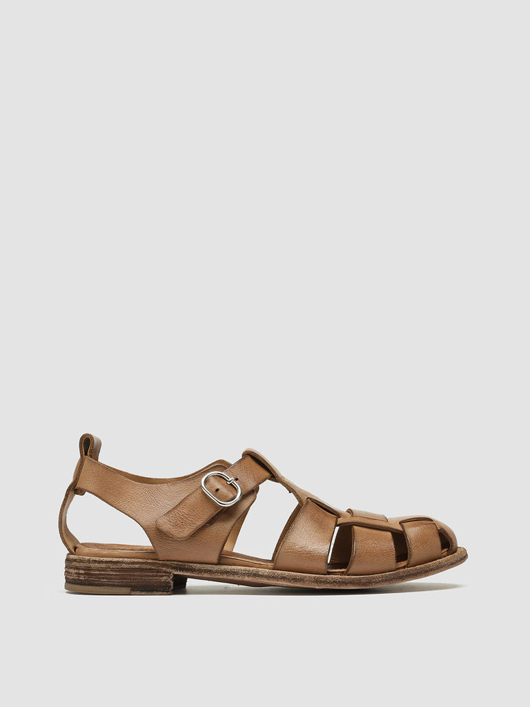 DOKOS - LIGHT BROWN/LIGHT BROWN SUEDE – KYMA | Leather sandals