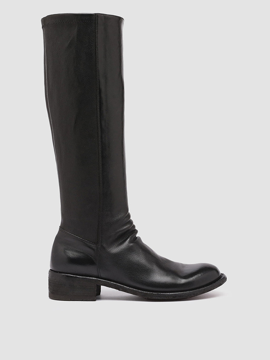LISON 035 - Black Stretch Leather Boots - 0